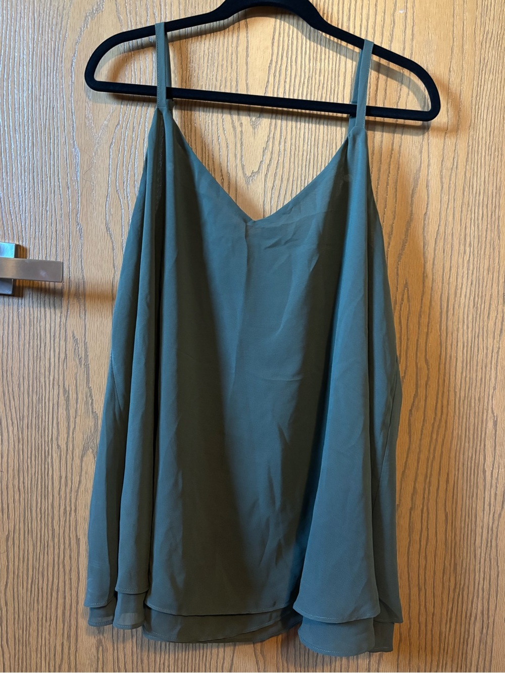 torrid Olive Green V-Neck Layered Spaghetti Strap Cami